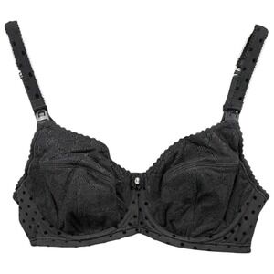 Cake Lingerie Black Lace Polka Dot Nursing Bra Underwire 38D NWT